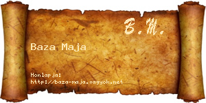 Baza Maja névjegykártya